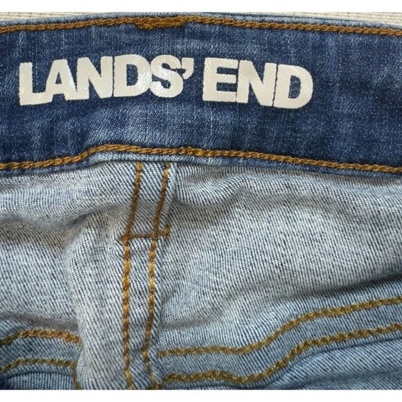 Lands End Womens Mid Rise Curvy Bootcut Jeans Size 2 Strethy - Picture 2 of 13